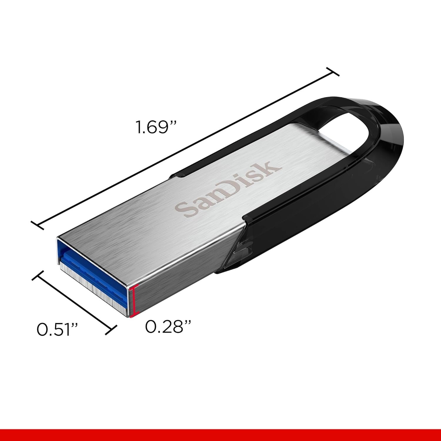 Pendrive Sandisk Flash Drive Ultra Flair USB 3.0 64gb SDCZ73-064G-I35, Silver Black