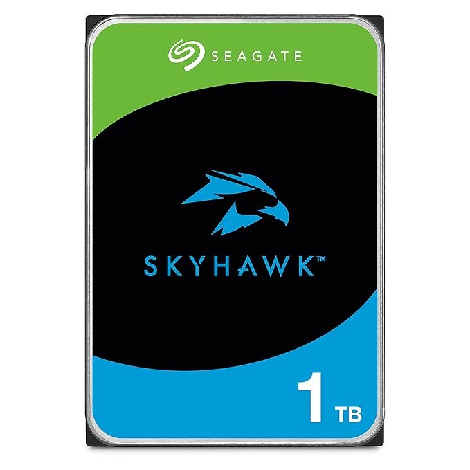 Harddisk Seagate Skyhawk 1tb Surveillance Internal Hard Drive HDD 3.5 Inch SATA 6Gb/s 64mb Cache for DVR NVR Security Camera System (ST1000VX013)