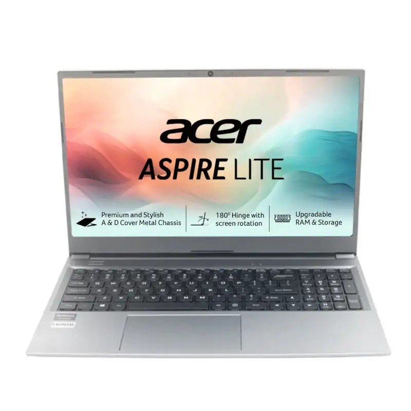 Laptop Acer Aspire Lite AL15-41 | AMD Ryzen 5 7430U, 8GB DDR4, 512GB NVMe, Win11H SL + MSO24, 15.6 Inch Full HD Antiglare Display, AMD Radeon, 36W, WiFi + Bluetooth, Backpack, 1.59KG