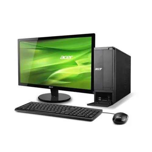Desktop Acer Veriton M200 H610 (UD.30KSI.0ZJ) | 14th Gen Intel Core I3-14100 Processor, 8GB DDR4 RAM, 512GB SSD, EShell, DOS, HDMI, Type c, Intel UHD Graphics 730, USB Keyboard & Mouse, 21.5 Inch EK220QJ0BI (UM.WE0SI.001) Monitor, Black