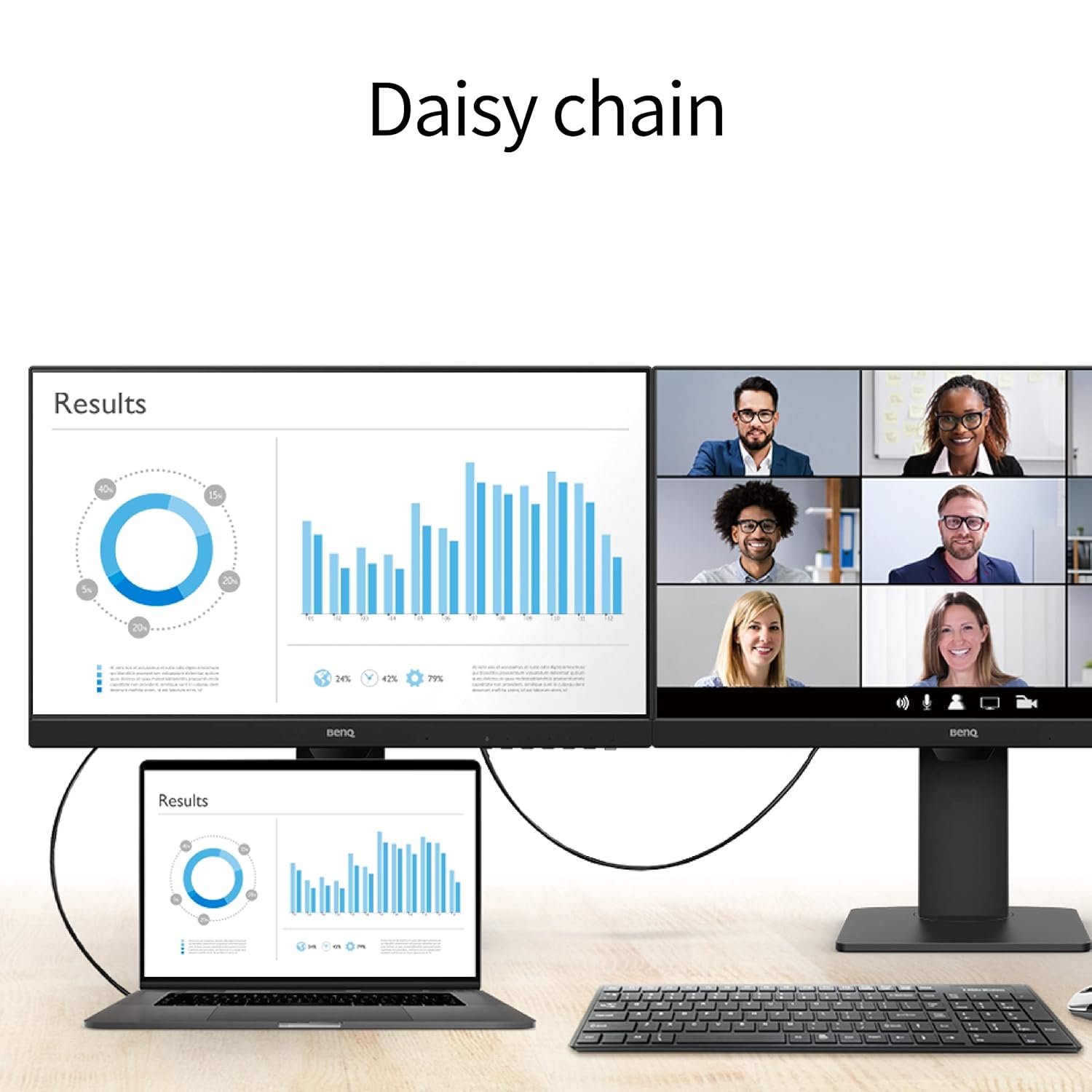 Monitor BenQ GW2785TC | 27 inch (68.58cm) IPS Full HD 75Hz Ultra-Slim Bezel Monitor with Height Adjustment, Eye Care, Brightness Intelligence, USB-C (PD 60W), HDMI, DP, Coding Mode, Daisy Chain, Built-in Speaker