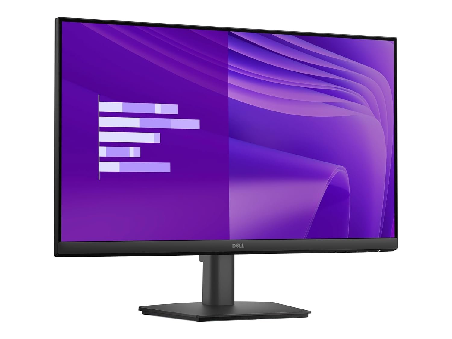 Monitor Dell E2425HM | 23.8″ FHD IPS monitor with 100Hz refresh rate and 5ms response. 250 nits brightness, 1000:1 contrast, tilt adjustment, HDMI/DP/VGA ports, VESA mount (100×100), and 3-star eye comfort in black.