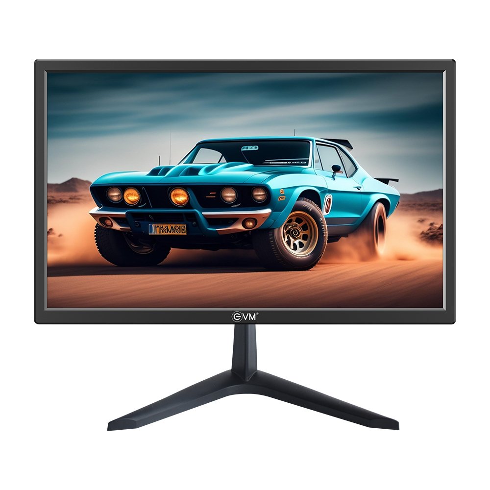 Monitor EVM 190 GRAND LED | 18.5 Inch 1366×768 HZ, 5ms Fast Response Time, True Pixel, 16.7M Display Colors, VGA+HDMI, Viewing Angle H 176º, V 160º, Max Brightness 160-200cd/m2, Panel Size 409.8 (H) × 230.4(V) mm, 100x100mm VESA Wall Mountable, Black
