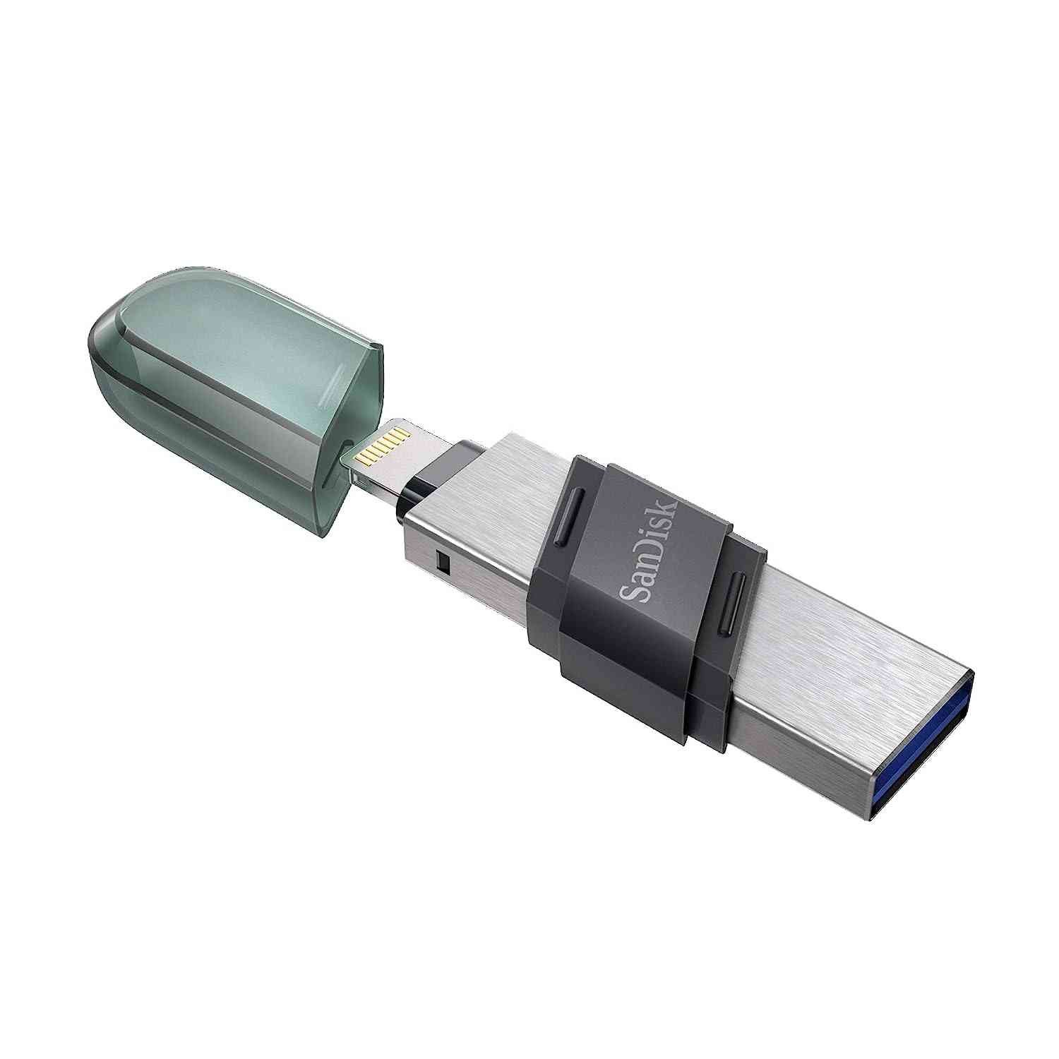 Pendrive SanDisk iXpand 64GB SDIX90N-064G-GN6NN | USB 3.0 Flash Drive Flip for iOS and Windows, Metallic