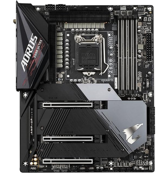 Motherboard Gigabyte Z590 AORUS ULTRA | LGA 1200 / Intel Z590 / ATX / Supports 11th & 10th Gen Processors / Triple M.2 / PCIe 4.0 / USB 3.2 Gen2X2 Type-C / Intel WIFI 6 / 2.5GbE LAN