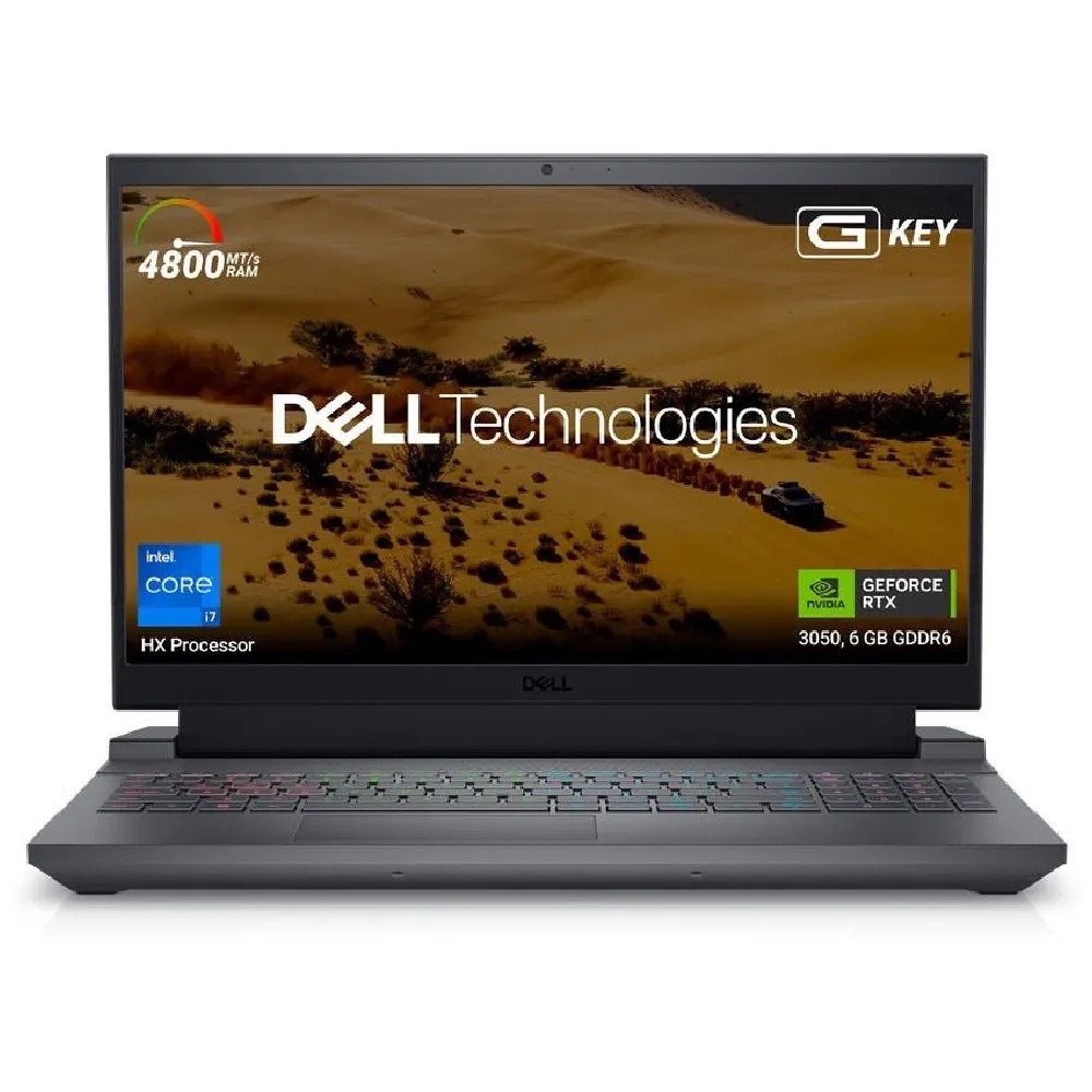 Laptop Dell G15 5530 | i7-13650HX, 16GB RAM, 1TB SSD, RTX 3050 6GB, 15.6" FHD 120Hz, Win11+Office, RGB KB, 2.65kg, Dark Shadow Gray, backpack.