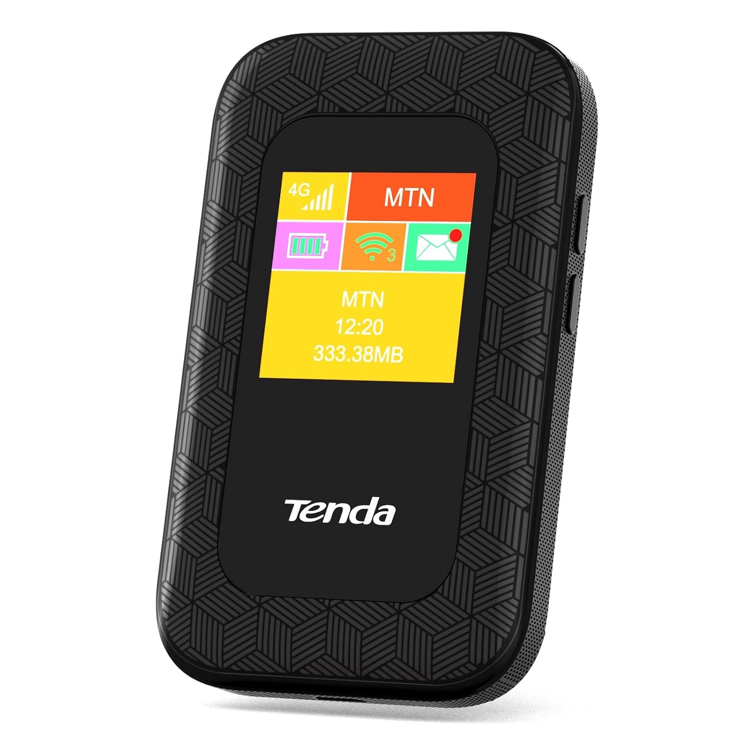 Router Tenda 4G185 4G LTE Mobile Wi-Fi Pocket Router with Display, 2100mAh Battery, Black