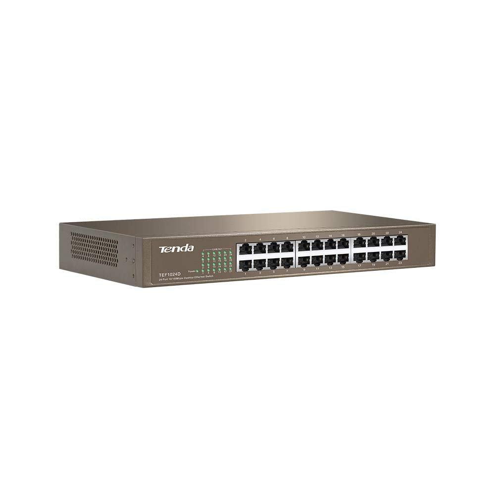 Switch Tenda TEF1024D-N 24-Port 10/100 Mbps Desktop Fast Ethernet Switch, Rackmountable