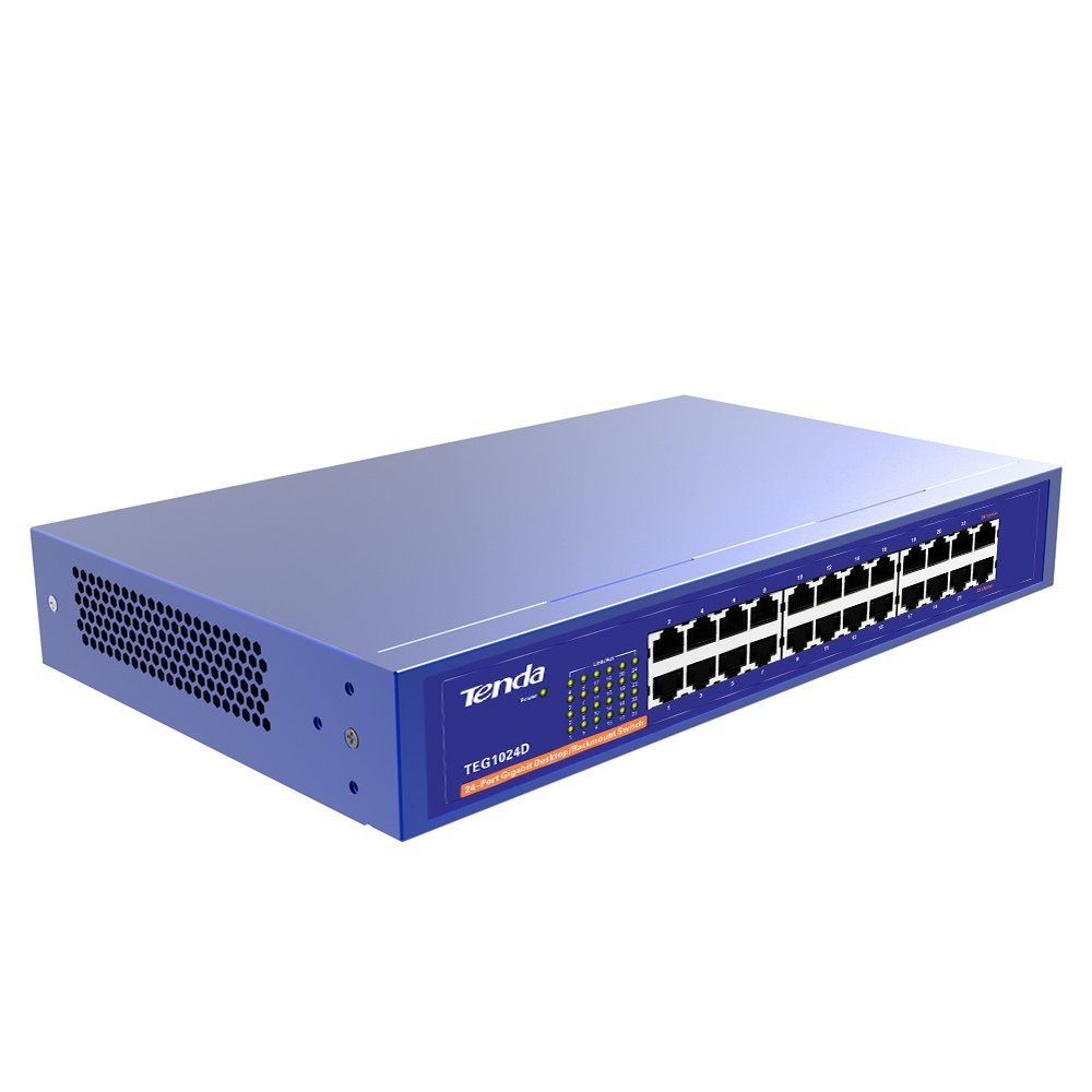 Switch Tenda TEG1024D 24-Port Gigabit Ethernet Desktop/Rackmount Switch, Plug & Play