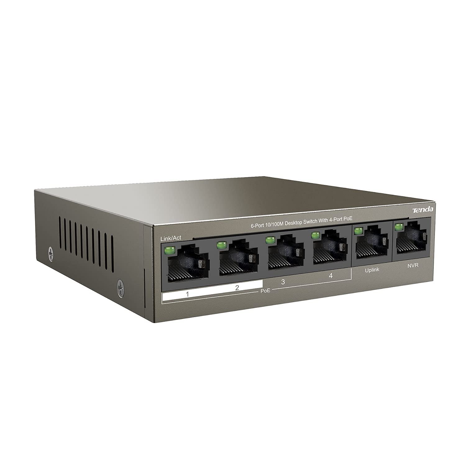 Switch Tenda TEF1106P-4-63W 6-Port 10/100 Mbps Desktop Switch with 4-Port PoE, 63W