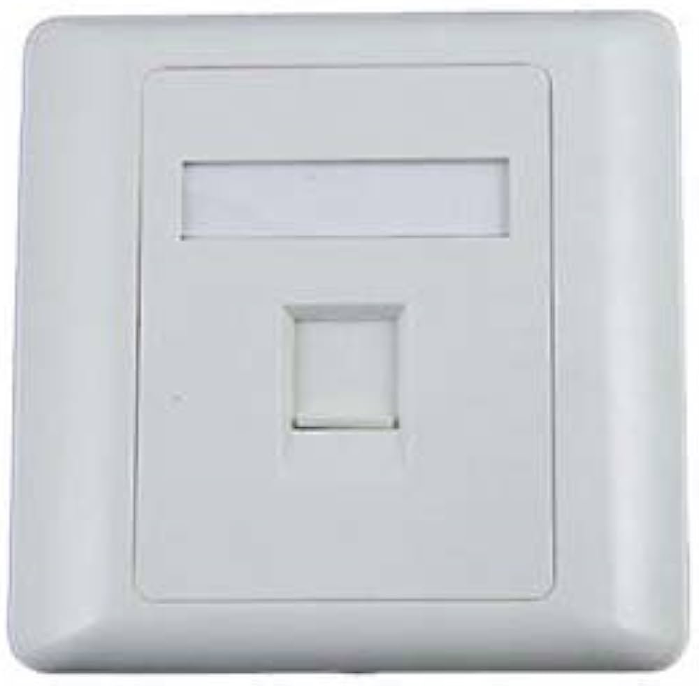 Patch Panel - Tenda TEP-FPS Single Port Cat6 Network Face Plate, White
