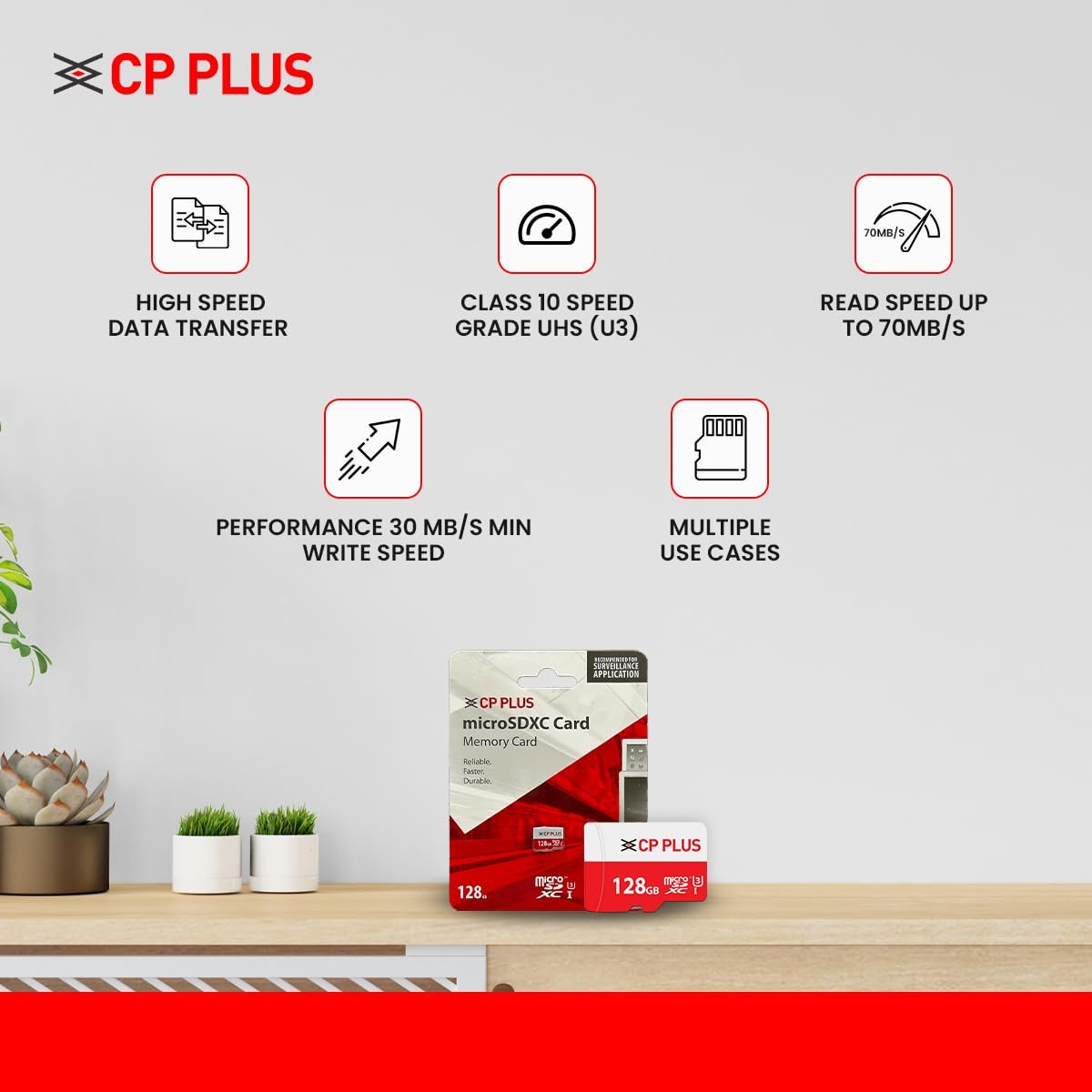 Memory Card CP Plus microSDXC 128GB Memory Card CP-UM128