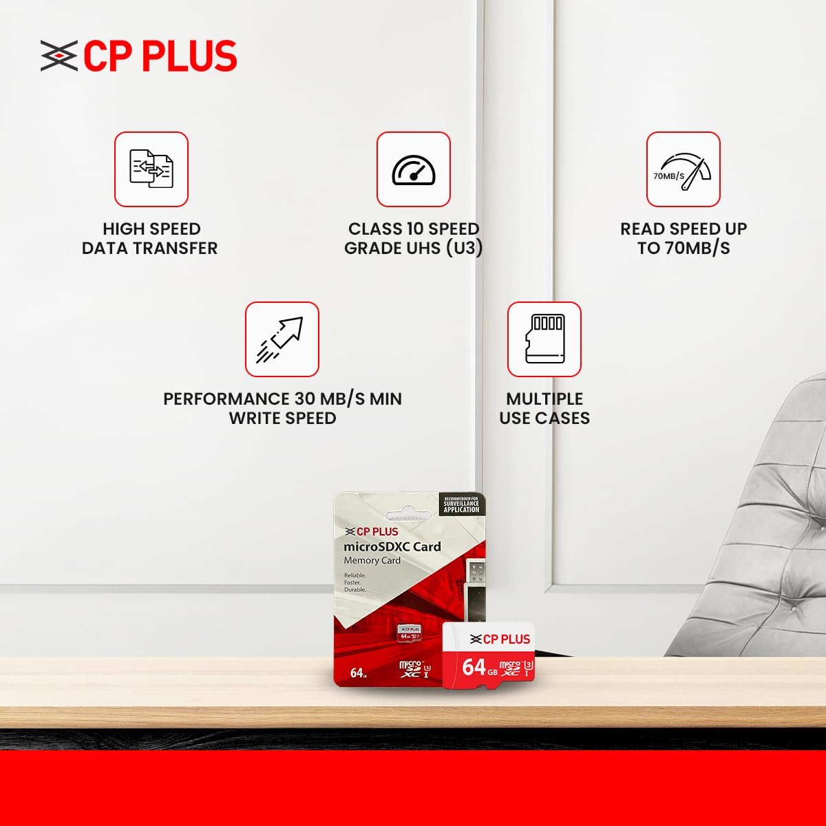 Memory Card CP Plus microSDXC 64GB Memory Card CP-UM64