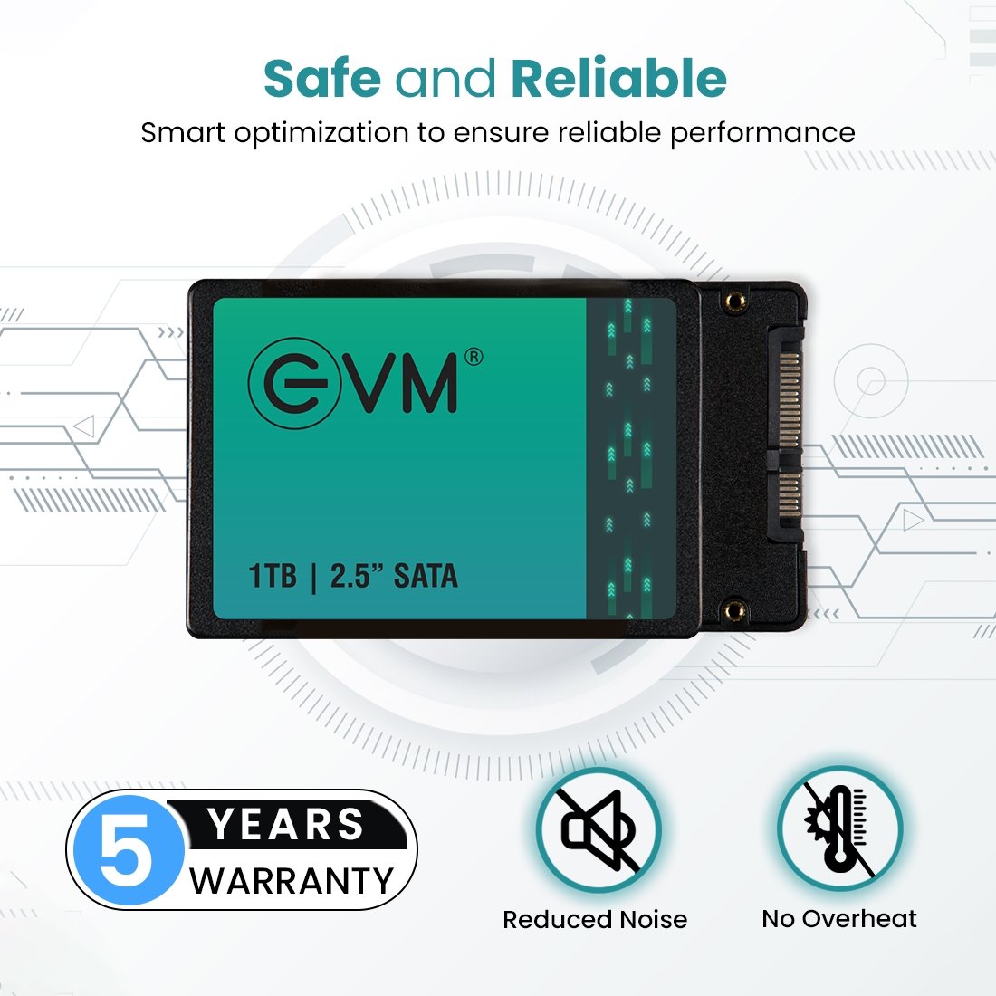 Harddisk EVM EVM25/1TB 2.5 Inch SATA 3.0 Internal SSD | Read 550MB/s & Write Speed 500MB/s