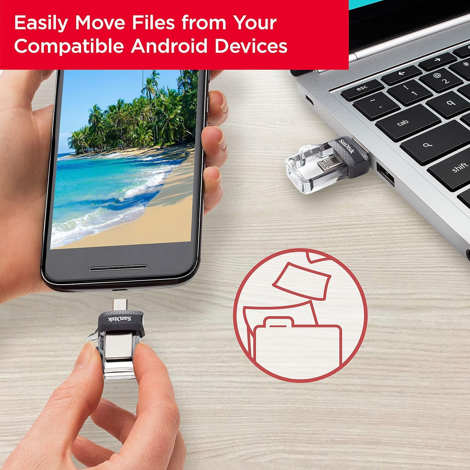 Pendrive Sandisk 128gb dual drive M3.0 SDDD3-128G-I35
