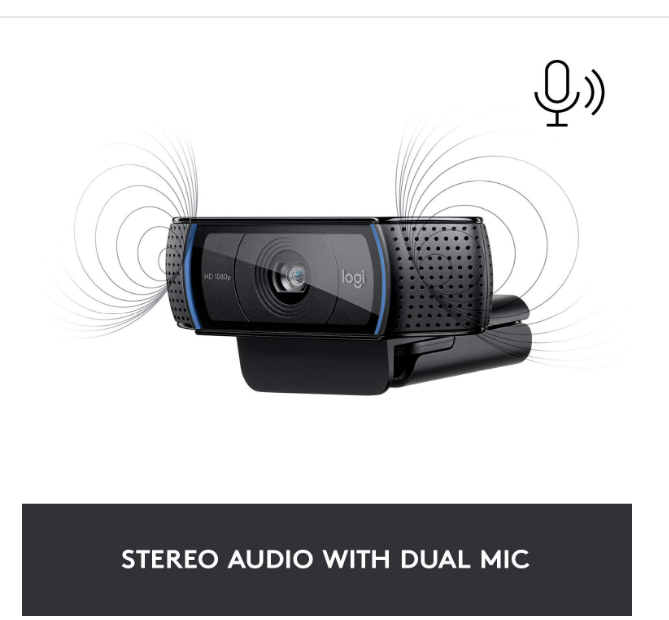 Webcamera Logitech C920 HD Pro | Full HD 1080p / 30fps Video Calling, Clear Stereo Audio, HD Light Correction, Works with Skype, Zoom, FaceTime, Hangouts, PC / Mac / Laptop / MacBook / Tablet - Black