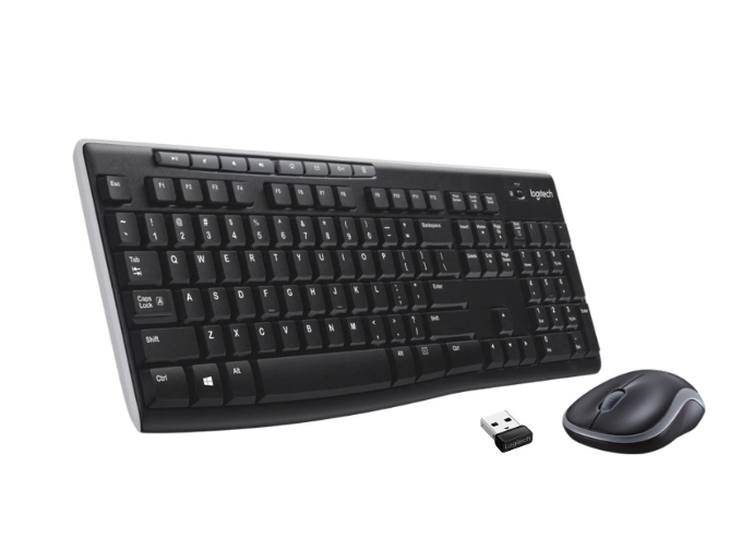 Keyboard + Mouse Combo Logitech MK220 | Compact Wireless for Windows, 2.4 GHz Wireless with Unifying USB-Receiver, 24 Month Battery, Compatible with PC | Black