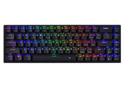 Keyboard Gigabyte AORUS K9 (GK-AORUS K9) | Optical Blue mechanical gaming keyboard, splashproof design, full RGB backlighting, swappable switches, braided cable, cable management, floating key design