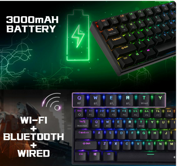Keyboard Gigabyte AORUS K9 (GK-AORUS K9) | Optical Blue mechanical gaming keyboard, splashproof design, full RGB backlighting, swappable switches, braided cable, cable management, floating key design