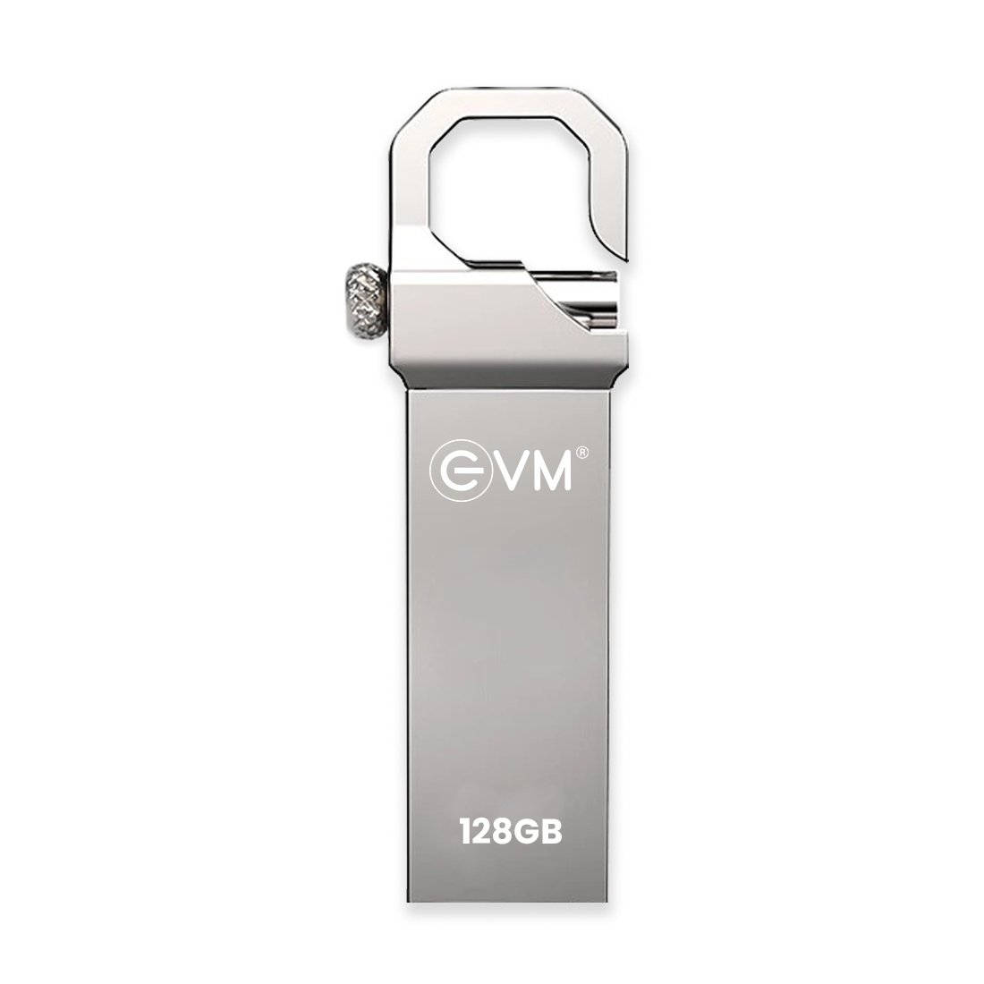 Pendrive EVM EnStore 128GB Metal USB 2.0 Flash Drive | High Read Speeds up to 15MB/s & Write Speeds up to 8MB/s, Durable Metal Casing, Ideal for Data Transfer & Storage, Silver