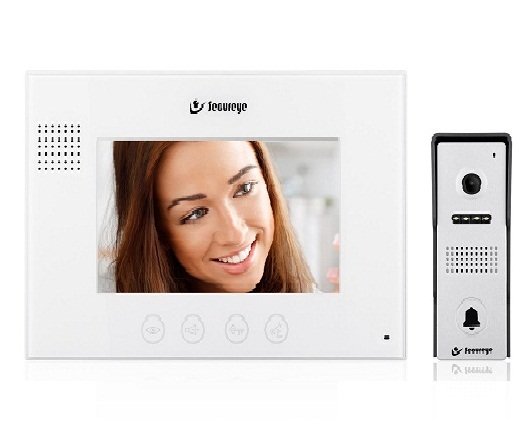 Video Door Phone Secureye S-VDP20M With Door Bell | Safe & Comfortable with 7 inch TFT-LCD, Supports 32GB SD Card for Image, Video Recording, White