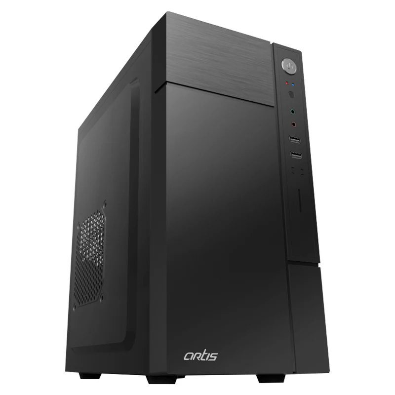 Cabinet Artis 2220 3.0 (1x2.0+1x3.0) USB Computer Cabinet | Support Micro ATX Motherboard, 1 X 80mm Fan With 400C Plus Power Supply
