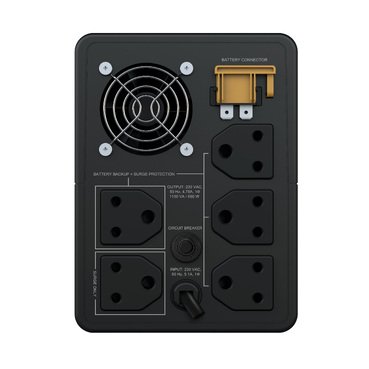 Ups APC Back-UPS BX1100I-IN 1100VA, Tower, 230V, 5 India 3-pin 6A Outlets, AVR, W/O Auto Shutdown Software, an Ideal Power Backup & Protection for Home Office, Desktop PC & Home Electronics