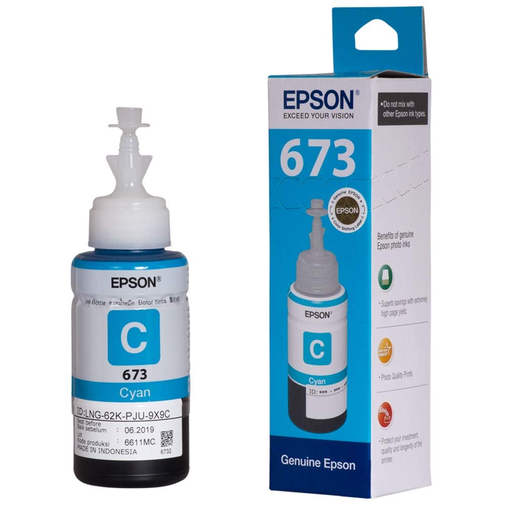 Epson Ink Bottle 70ML T6732 (Cyan) for Epson L800/ L805/ L810/ L850/ L1800