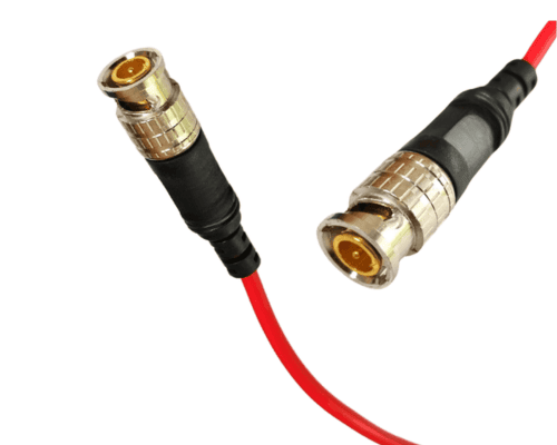 Cable Connector D & D BNC Wired Red & Black | CCTV Cable BNC Connector Gold Plated With Copper Cable