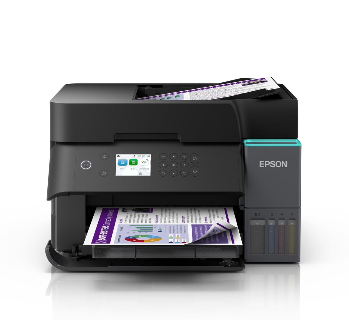 Printer Epson EcoTank L6370 | A4 Wi-Fi Duplex All-in-One MultiFunction Ink Tank Printer, Print, Scan, Copy with ADF, Compact EcoTank Design, Duplex Print & Scan, Black