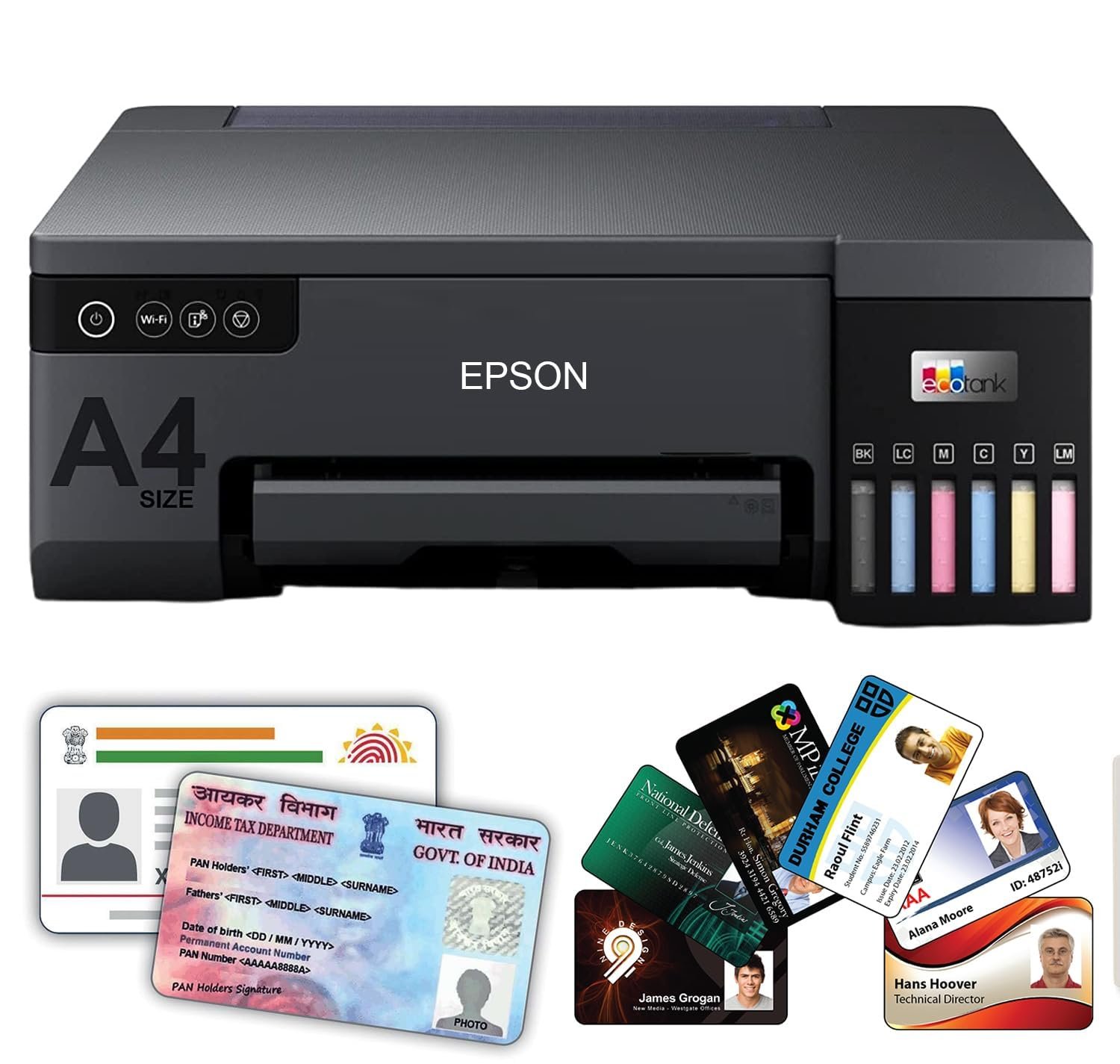 Printer Epson EcoTank L8050 | High volume photo printer, Fast and feature-rich, 6 colour, delivers high volume, hassle-free printing at an ultra-low cost (Black)