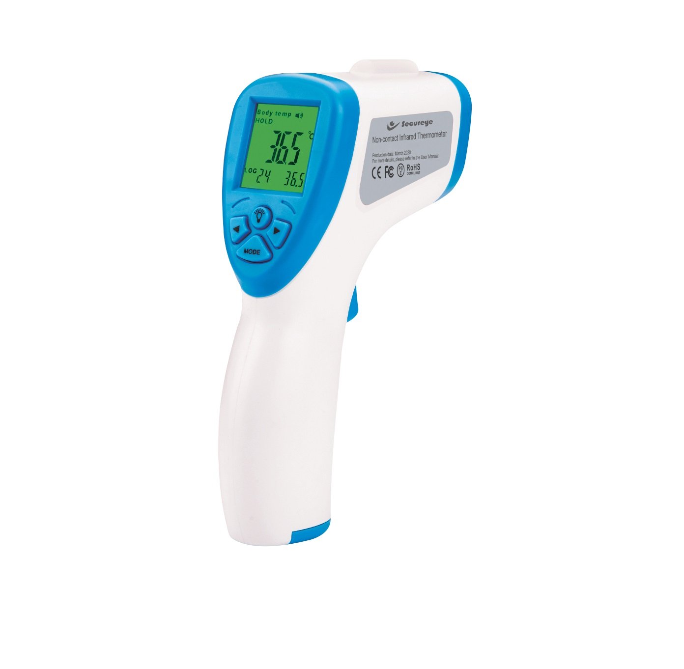 Infrared Thermometer Secureye MediSec Non Contact IR Thermometer for Fever Detection with FCC, PSE, ROHS Certification | MI-THERMO-001