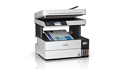 Printer Epson Network Ink Tank L6490 | Multi-function WiFi Color Printer, Print, Scan, Copy, Fax, ADF, Auto Duplex, Printer Colour: White & Black