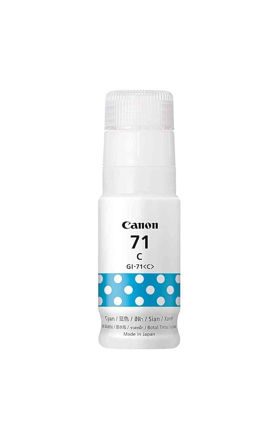 Ink Bottle Canon GI-71 Cyan | Compatible with Canon G1020 / G2020 / G2021 / G2060 / G3020 / G3021 / G3060 / G1737 / G2770 / G3770 / G4770 / G1730 / G2730 / G3730