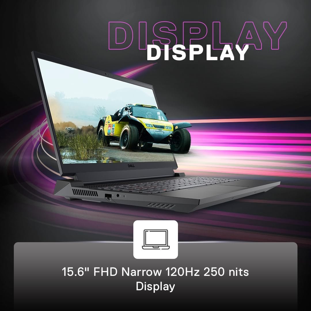 Laptop Dell G15 5530 | i7-13650HX, 16GB RAM, 1TB SSD, RTX 3050 6GB, 15.6" FHD 120Hz, Win11+Office, RGB KB, 2.65kg, Dark Shadow Gray, backpack.