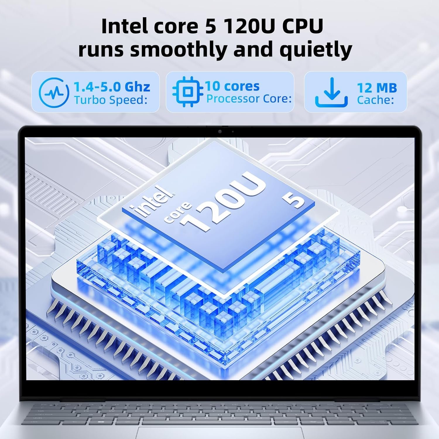 Laptop Dell 14 DC14250 | 14β³ FHD+ anti-glare WVA display (300 nits) with ComfortView. Intel Core 5 120U, 16GB DDR5 RAM, 512GB NVMe SSD. Windows 11, Office H&S 2024, M365, backlit keyboard, fingerprint reader, backpack, Platinum Silver.