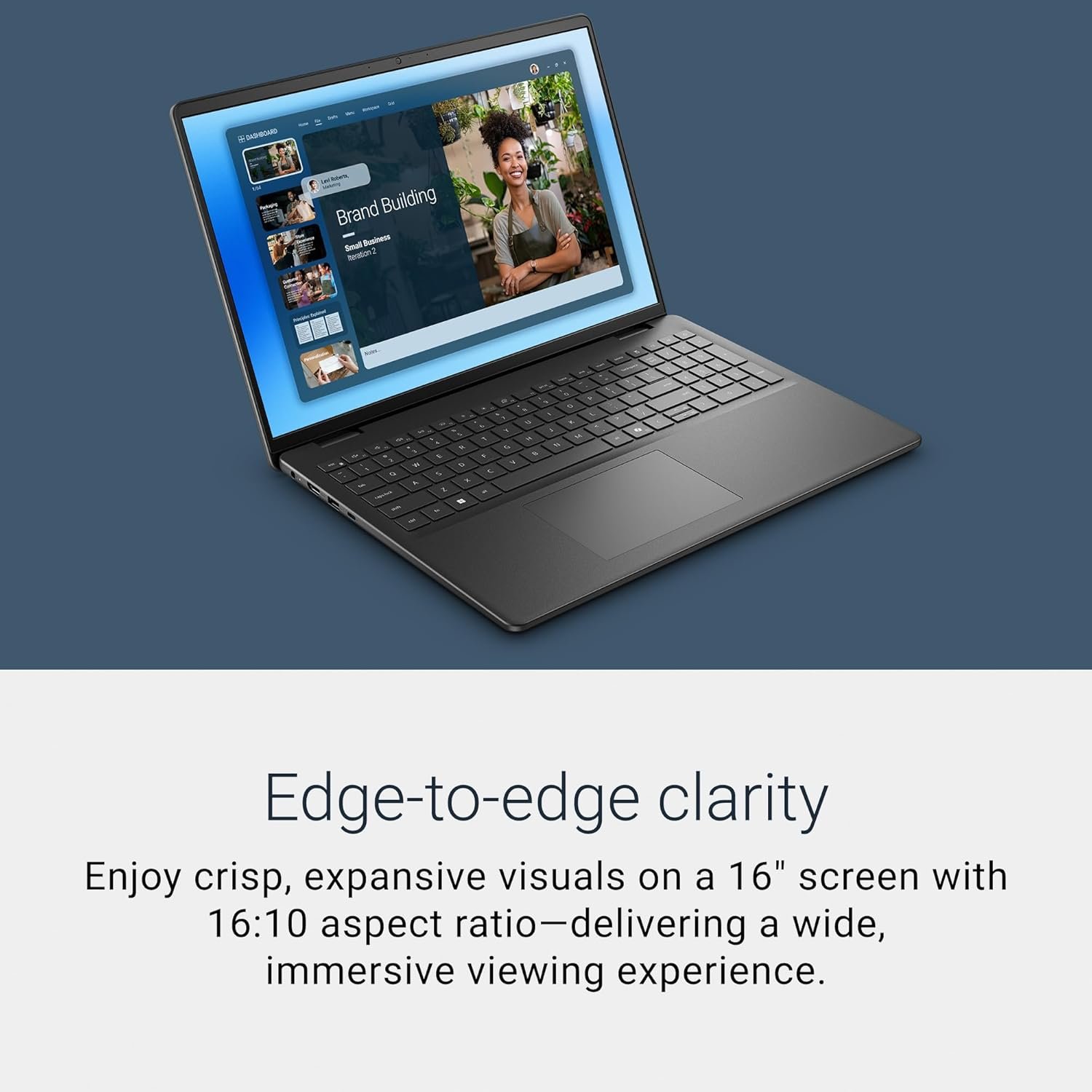 Laptop Dell 16 DC16250 | 16″ 2K (1920×1200) 16:10 IPS anti-glare display (300 nits) with ComfortView. Intel Core 5 120U, 16GB DDR5 RAM, 512GB NVMe SSD. Windows 11, Office H&S 2024, M365, backlit keyboard, fingerprint reader, backpack, Platinum Silver.