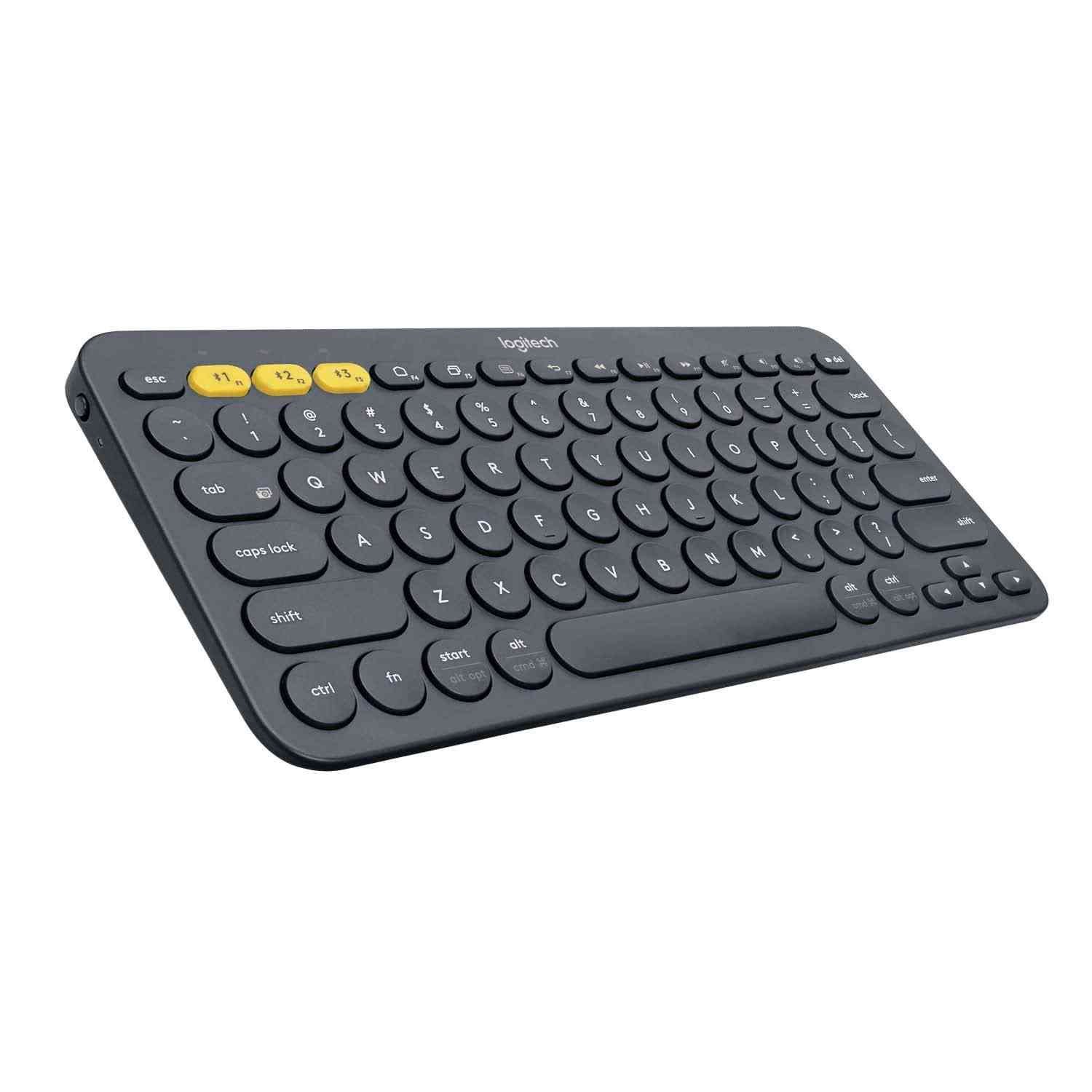 Keyboard Logitech Wireless K380 | Multi-Device Bluetooth Keyboard for Windows, Apple iOS, Apple TV, Android or Chrome, for PC / Mac / Laptop / Smartphone / Tablet (Dark Grey)