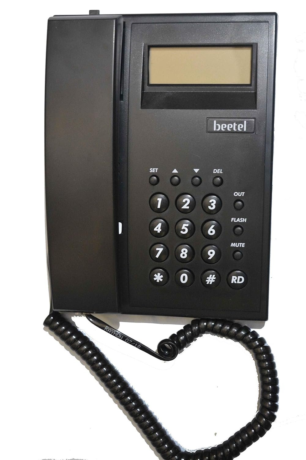 Landline Phone Beetel C51 | Corded, With Caller ID, Adjustable Handset Volume, 4 Polyphonic Ringtones,  Speed Dialing, LCD Display with Backlight,  Hold / Flash Button | Black