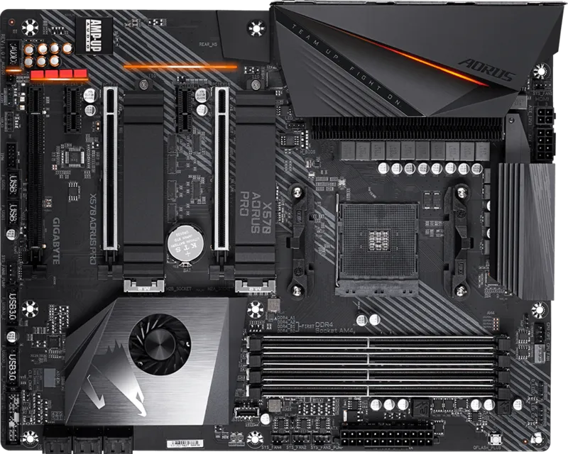 Motherboard Gigabyte X570 AORUS PRO, AM4, PCIe 4.0, Dual M.2, USB-C, GbE LAN, RGB Fusion 2.0