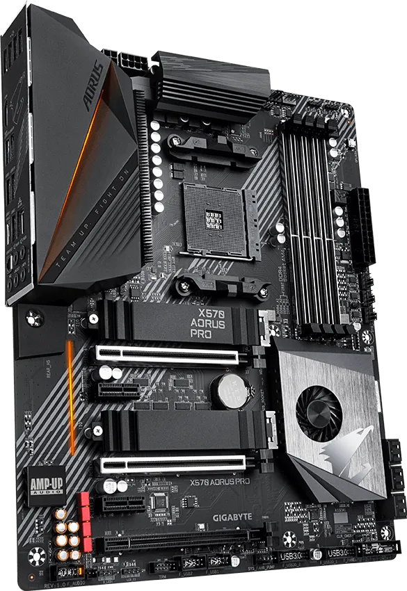 Motherboard Gigabyte X570 AORUS PRO, AM4, PCIe 4.0, Dual M.2, USB-C, GbE LAN, RGB Fusion 2.0