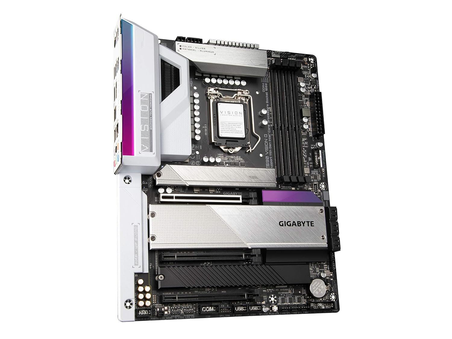 Motherboard Gigabyte Z590 Vision G | LGA1200, Intel Z590, 10th/11th Gen CPU Support, ATX, 3x M.2, PCIe 4.0, USB 3.2 Gen2x2 Type-C, 2.5GbE LAN