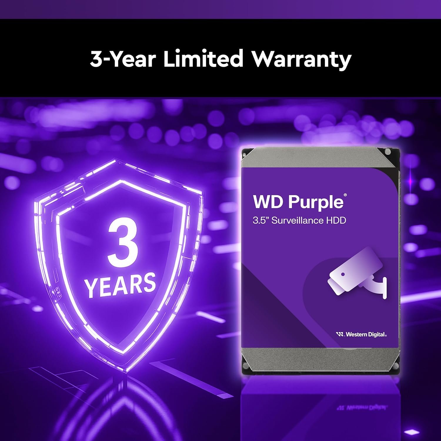 Harddisk WD 6tb Surveillance, 6 Gb/s SATA, 256MB Cache, 3.5 Inch WD64PURZ (Purple)