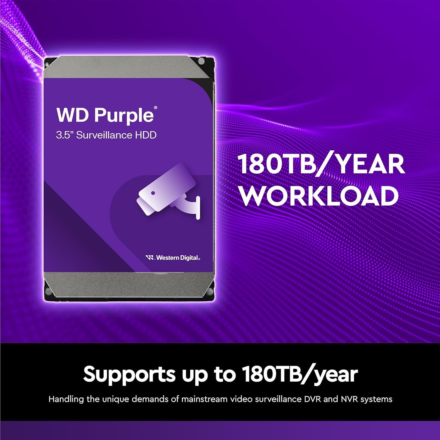 Harddisk WD 6tb Surveillance, 6 Gb/s SATA, 256MB Cache, 3.5 Inch WD64PURZ (Purple)