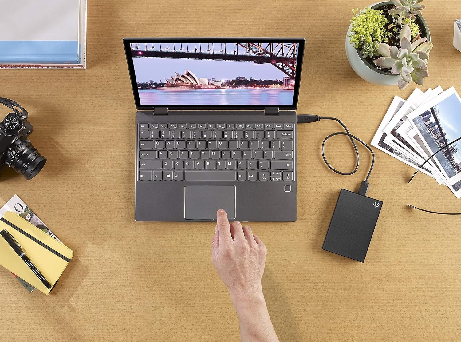 Hard Disk Drive Harddisk Seagate One Touch 1TB External HDD with Password Protection β Black, for Windows and Mac, with 3 yr Data Recovery Services, and 4 Months Adobe CC Photography (STKY1000400)