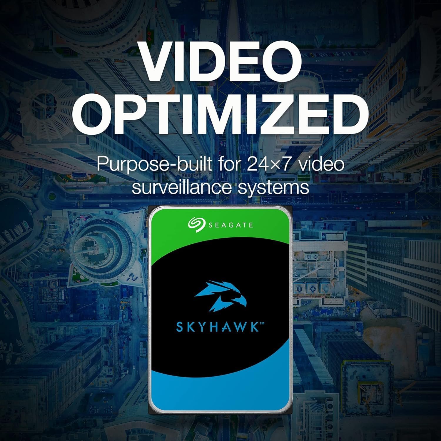 Harddisk Seagate Skyhawk 6tb Surveillance Internal Hard Drive HDD | 3.5 Inch SATA 6 Gb/s 256mb Cache for DVR NVR Security Camera System with Drive Health Management (ST6000VX009)